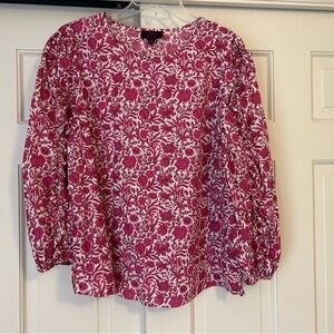 J. Crew Liberty London Pink Floral Blouse